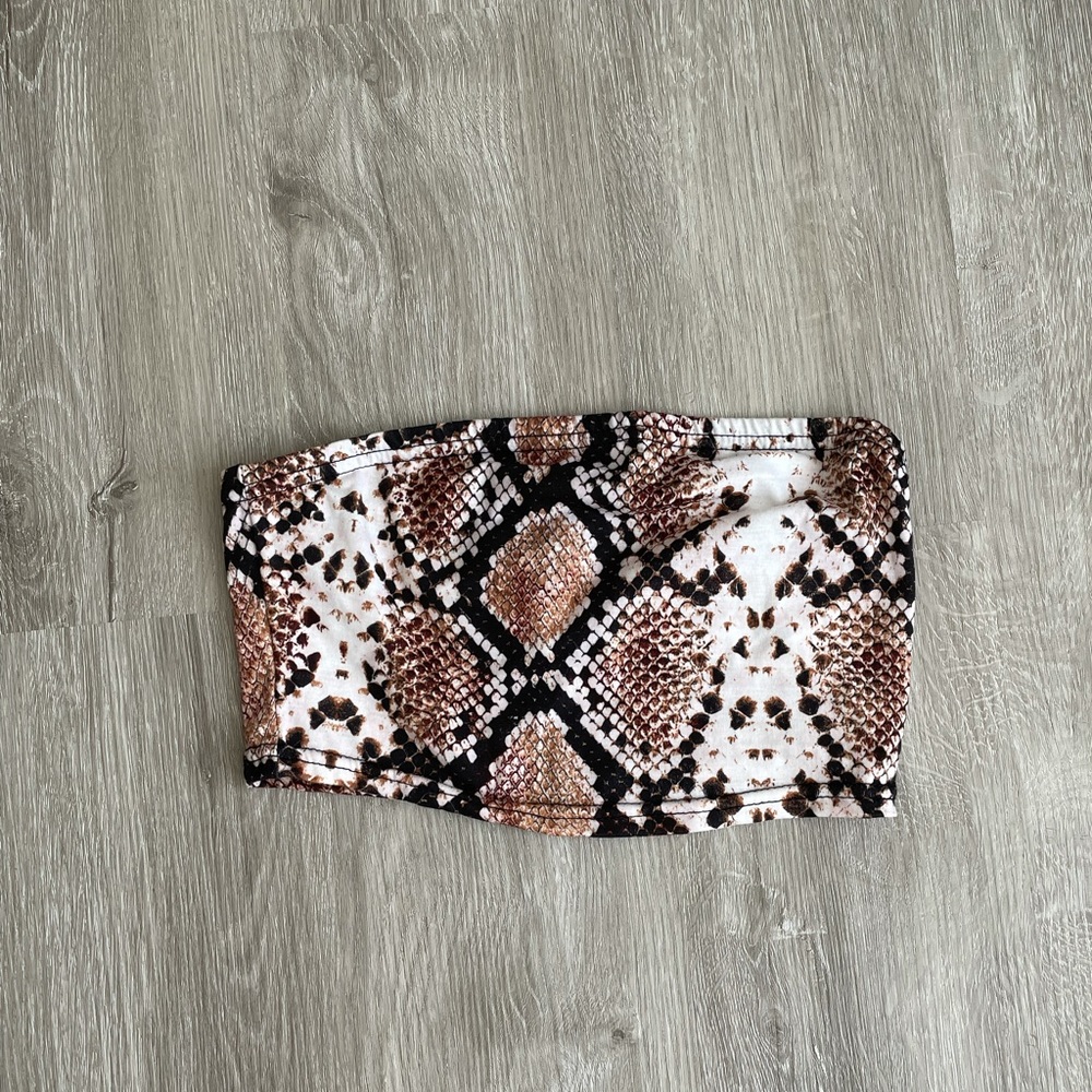 Snake print tube top